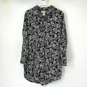 Martha Stewart linen blend linen blend tunic top large